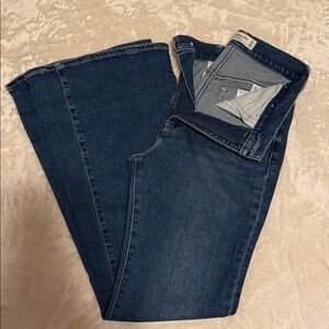 Abercrombie & Fitch “The Flare Ultra High Rise” Dark Blue Flared Leg Jeans